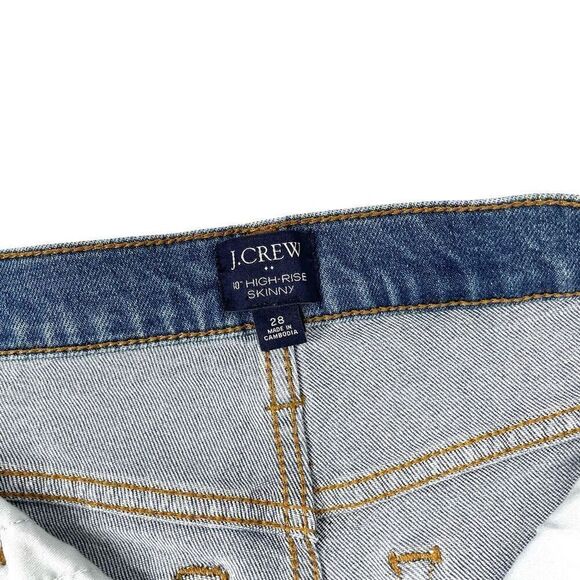 J. Crew 10" high-rise skinny jeans in‎ all-day stretch Size 28 blue - Picture 4 of 8